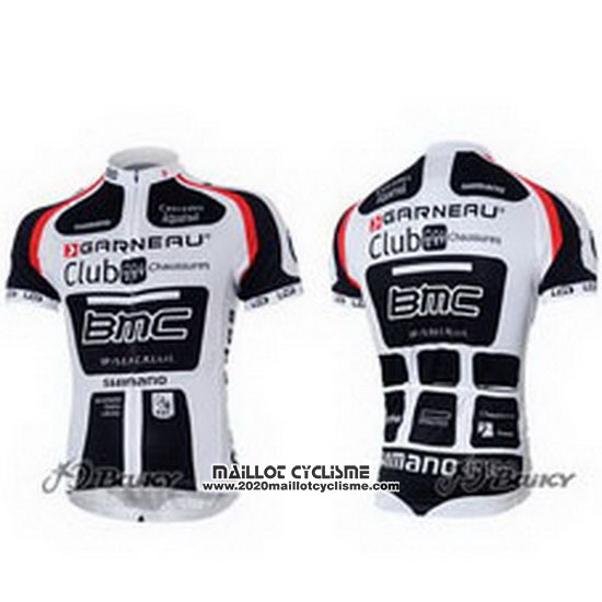 2011 Maillot Ciclismo BMC Blanc et Noir Manches Courtes et Cuissard